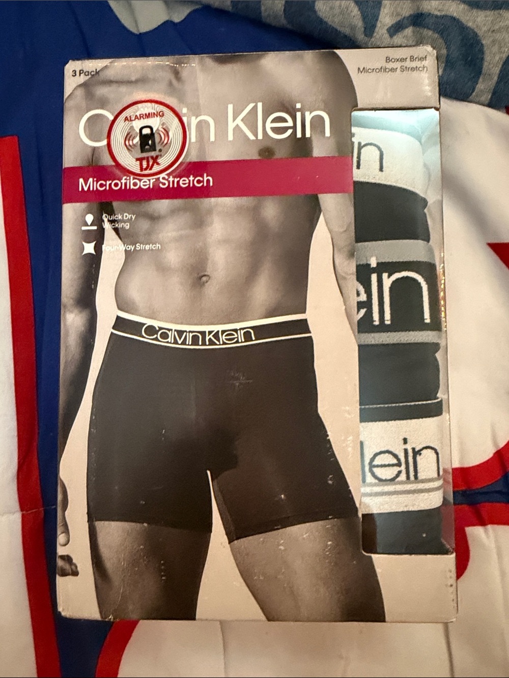 Calvin Klein Men’s Microfiber Stretch Boxer Briefs - Black & White (3-Pack)